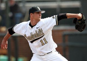 Vanderbilt baseball's Tyler Beede turned down being a first round selection by the Toronto Blue Jays to play for the Commodores. (Photo by Danny Parker)