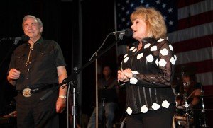 Jim Ed Brown with longtime duo partner Helen Cornelius, performing in 2013 at a celebratin of Jim Ed's 50th year as a member of the Grand Ole Opry. PHOTO BY PATRICIA PRESLEY