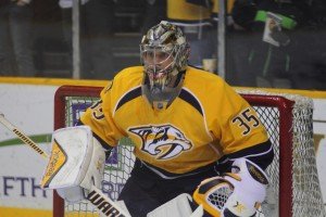 An injury late in Tuesday's game vs. Vancouver sent All Star goalie Pekka Rinne to the sidelines. No further information has been made available. Rinne is day-to-day.