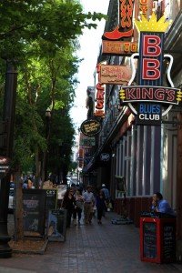 In addition to the famed Honky Tonks on Lower Broadway, you can also stroll down many of the side streets like 2nd Ave and find more famed music venues like BB King's Blues Club. PHOTO BY MATTHEW MAXEY