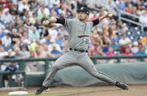 Vandy pitcher Phillip Pfiefer tossed 5.2 innings but it wasn't enough as the Commodores lost their first game in this year's NCAA Tournament. PHOTO COURTESY VANDERBILT ATHLETICS