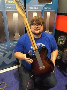 The Explorers Club's Jason Brewer put Backbone's Guitar Resonance Enhancer to the test with happy results. PHOTO COURTESY: Marc Nathan