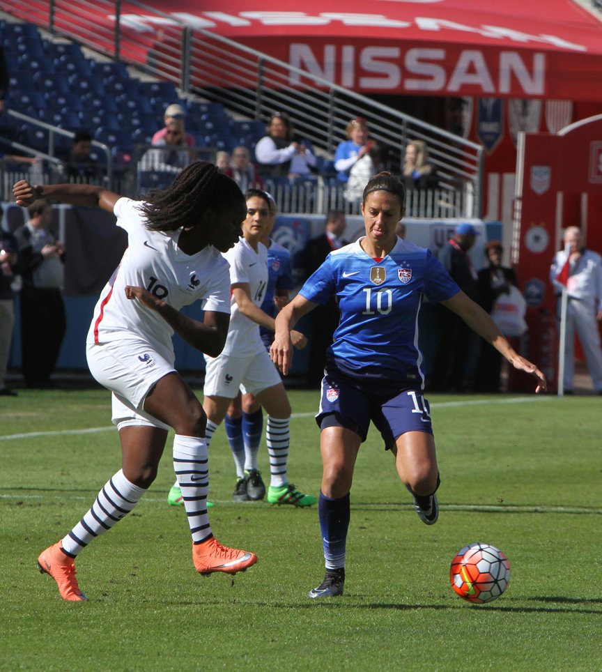 Carli Lloyd and the U.S. Women's National Team grabbed another win in the SheBelieves Cup on Sunday. PHOTO BY MATTHEW MAXEY
