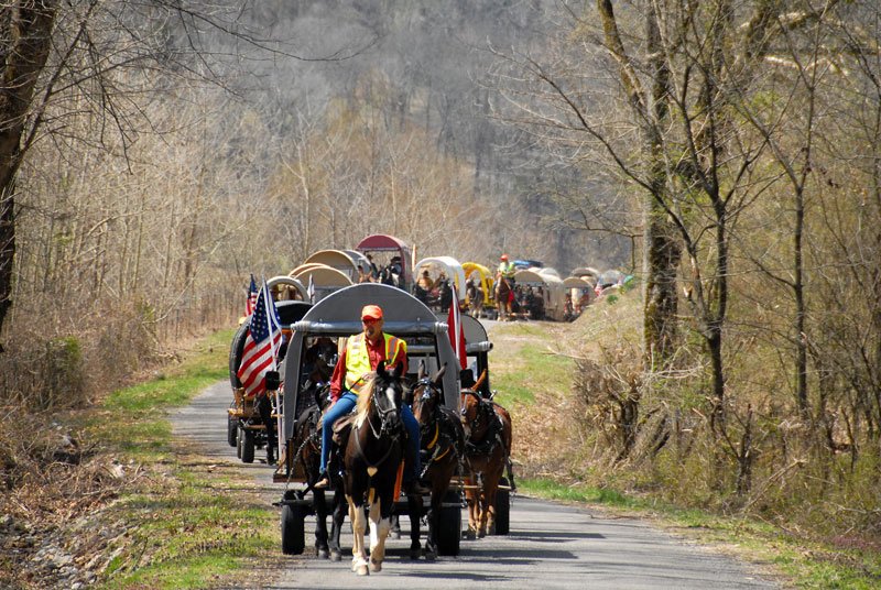 The annual Wagon Train marks the beginning of the Mule Day event. PHOTO COURTESY MULE DAY