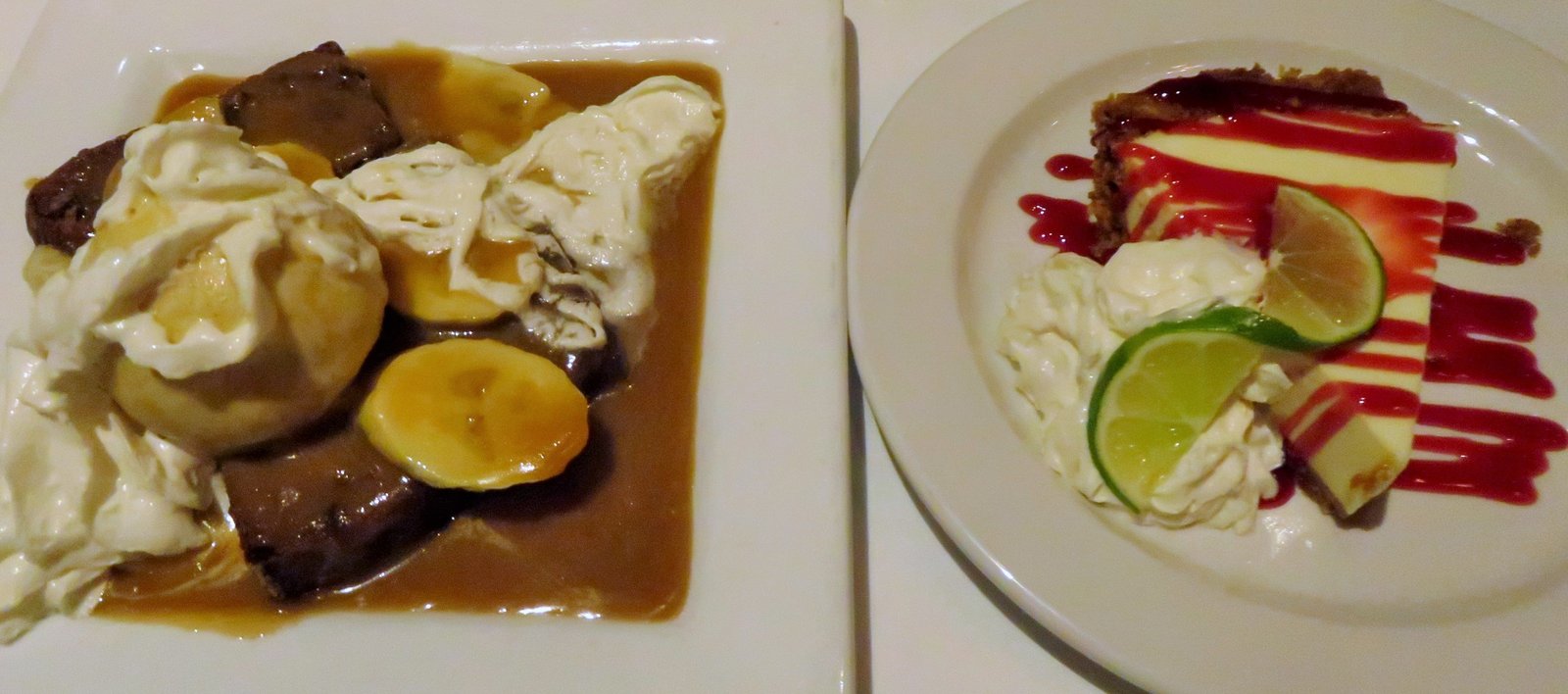 Bananas Foster and key lime pie - decadence on a plate. PHOTO BY ROXANE ATWOOD