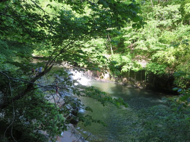 A view of the beautiful waterfall on one of Old Stone Fort's many hiking trails. PHOTO BY CILLEA HOUGHTON