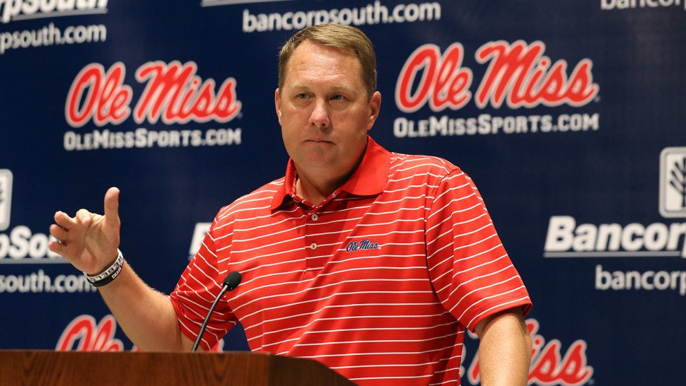 Ole Miss and coach Hugh Freeze seem to be in the NCAA's doghouse. PHOTO BY JOSHUA MCCOY/OLE MISS ATHLETICS
