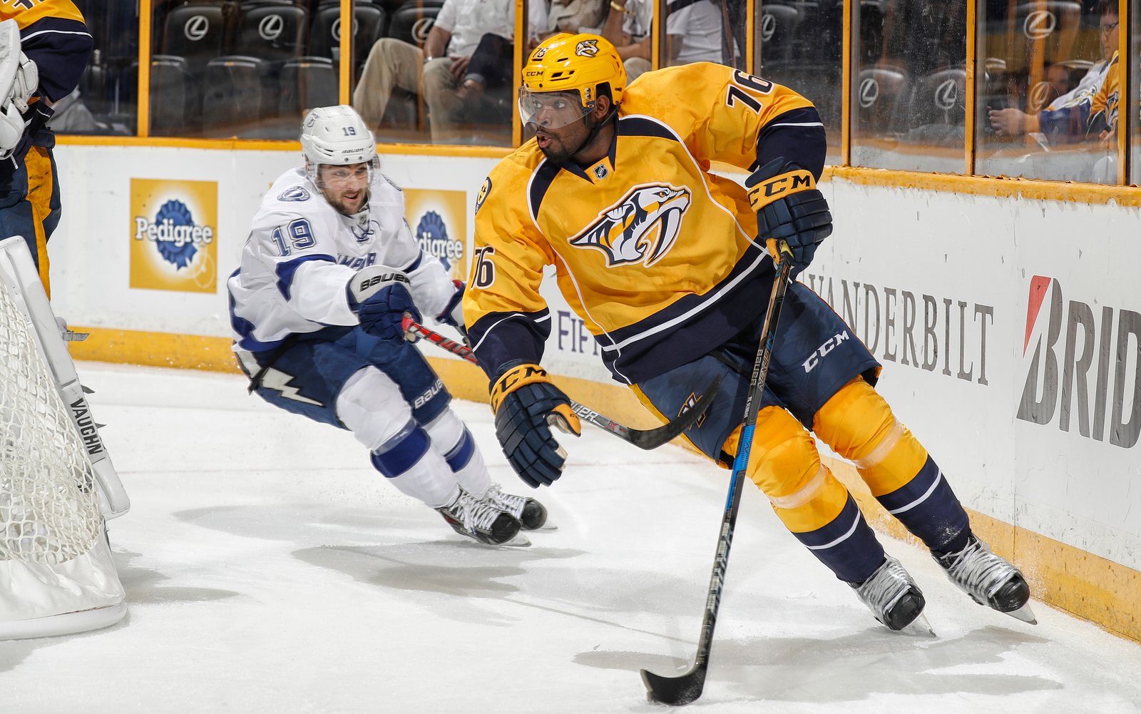 PK Subban arrives from Montreal with an impressive resume of international success. His tenure with the Canadiens was always colorful both on and off the ice. He brings a new dynamic to the Nashville blueline and will surely be in conversation for trophies come season’s end. PHOTO COURTESY NASHVILLE PREDATORS