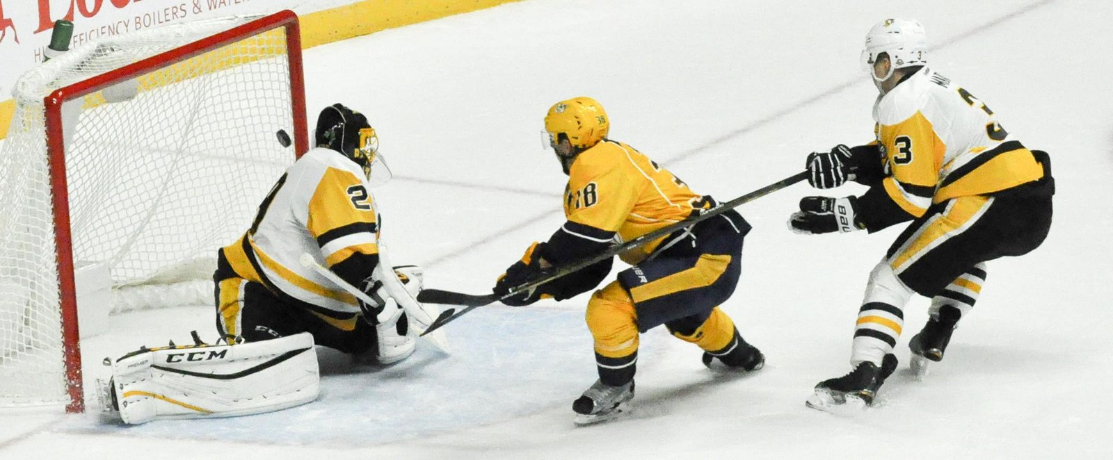 Second year forward Viktor Arvidsson has already scored three goals in the early days of this season. Last season Arvy scored just eight goals in the regular season, but is getting more ice time with his fearless play and willingness to shoot the puck. PHOTO COURTESY SLAPSHOT RADIO