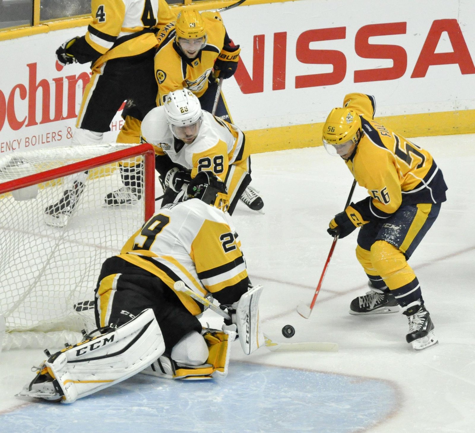 Kevin Fiala was the team’s #1 draft choice in 2014, and having made the team out of training camp has looked good in the early going, chipping in 2 goals in the win against Pittsburgh. PHOTO COURTESY SLAPSHOT RADIO