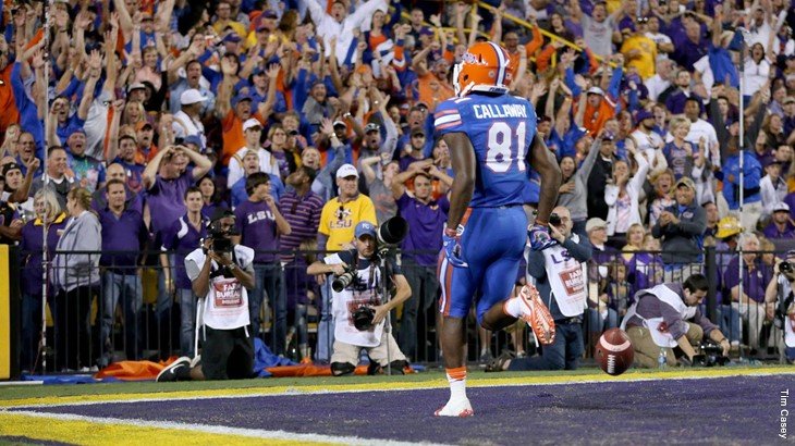 Antonio Callaway leads a wounded Gator team into LSU. PHOTO COURTESY UNIVERSITY OF FLORIDA