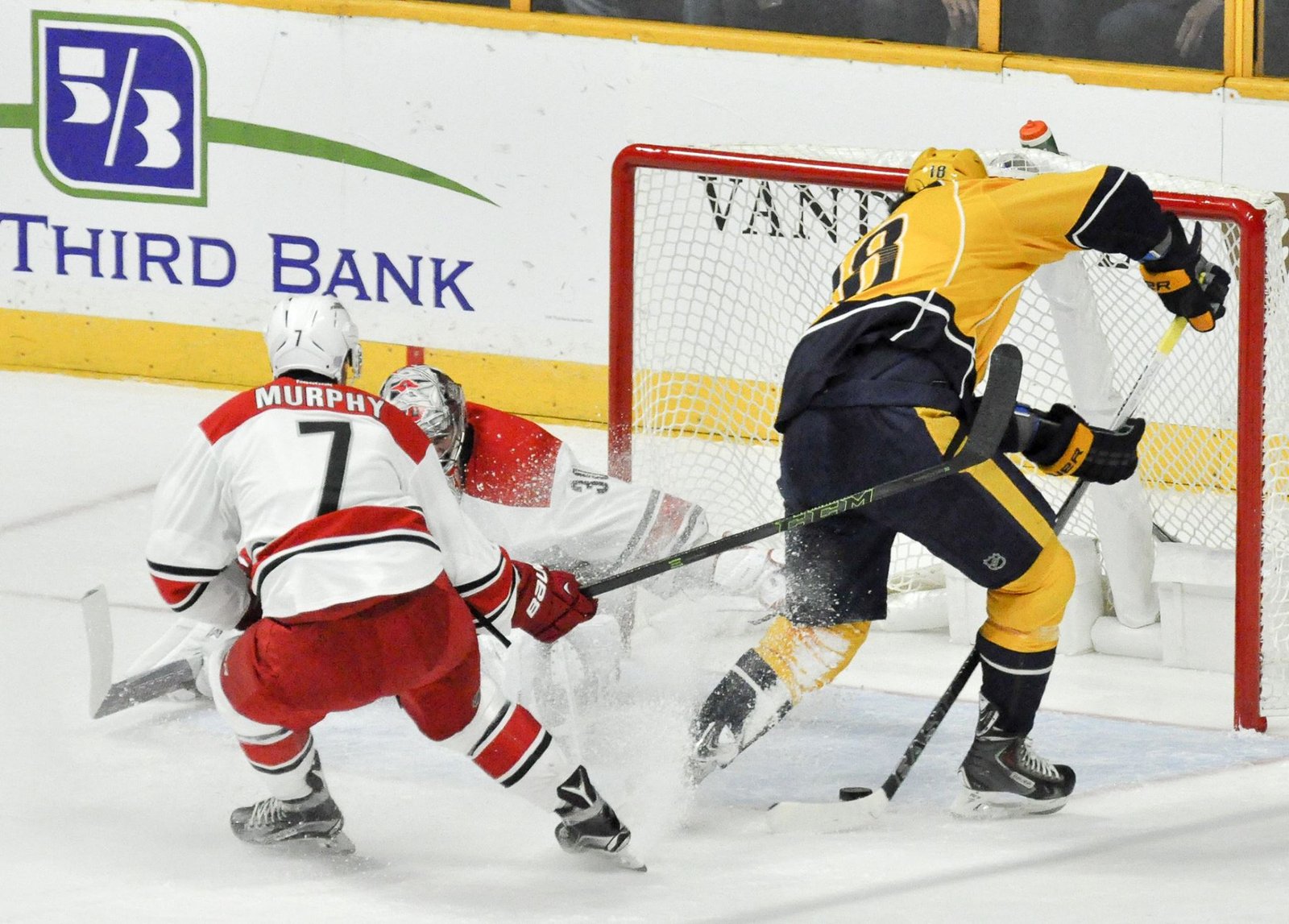 It’s best to see James Neal’s back when he is in front of the opposition’s net with puck on stick. Neal leads the team in goals with 8. PHOTO COURTESY SLAPSHOT RADIO