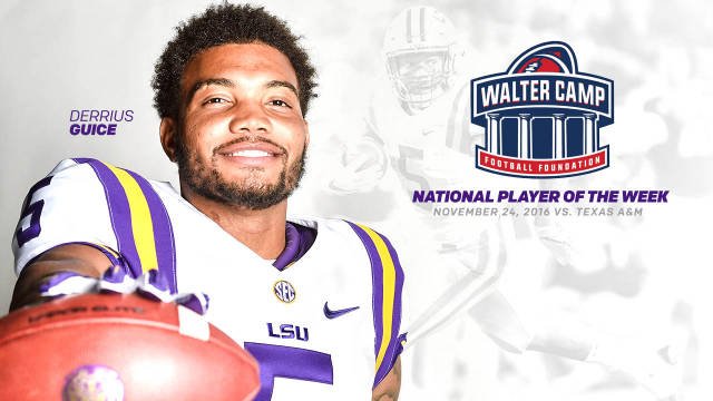 Derrius Guice and LSU ran over Texas A&M on Thanksgiving. PHOTO COURTESY LSU